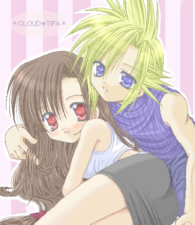 tifa lockhart and cloud strife (final fantasy and 1 more)