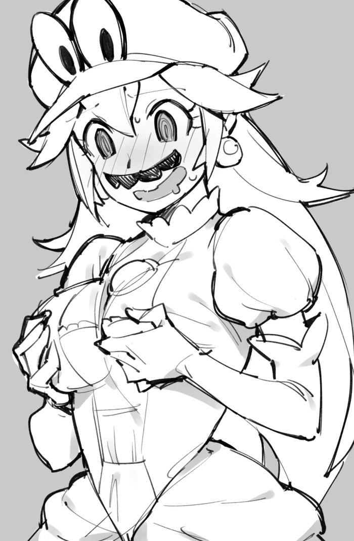 princess peach, mario, and cappy (mario and 1 more) drawn by ge-b