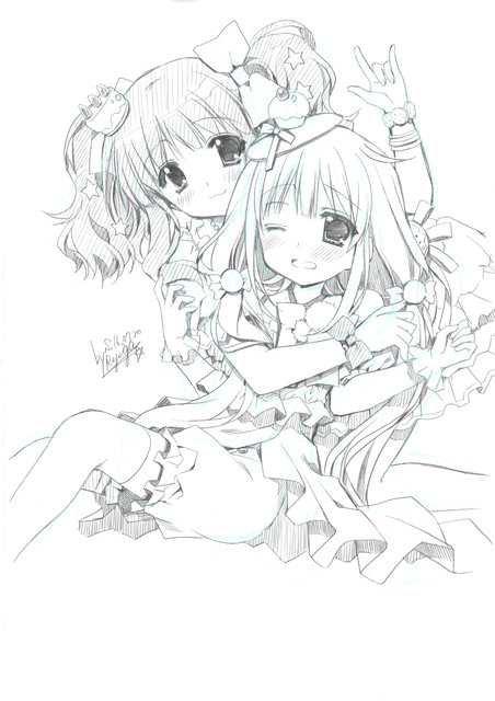 futaba anzu and moroboshi kirari (idolmaster and 1 more) drawn by ryuuga_shou
