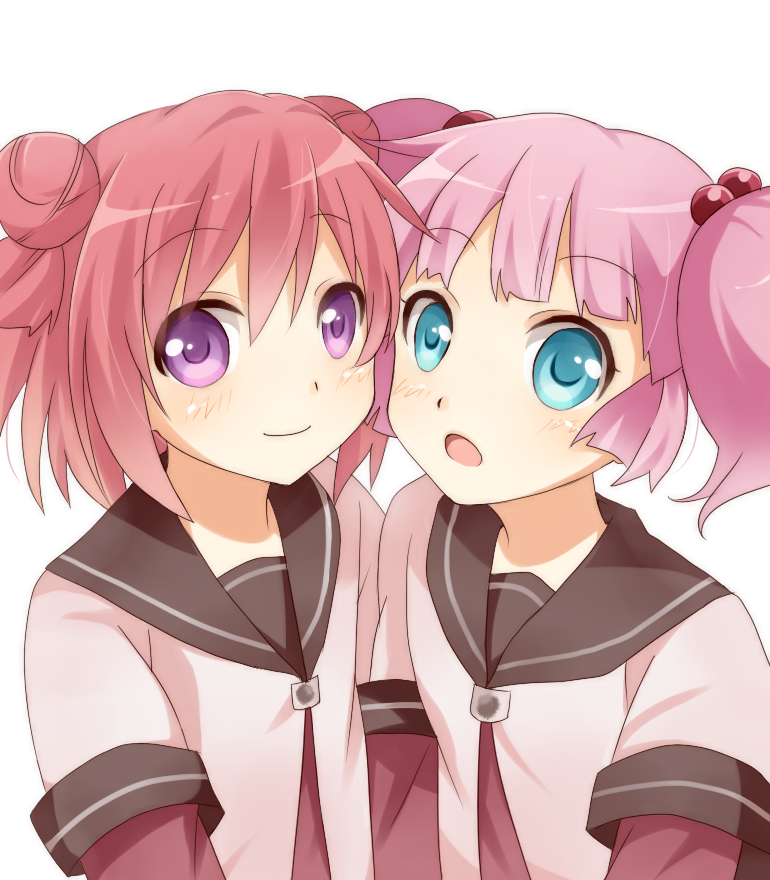 akaza akari and yoshikawa chinatsu (yuruyuri) drawn by sakuraba_hinano