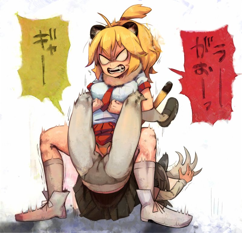 lion and moose (kemono friends) drawn by sakurai_energy