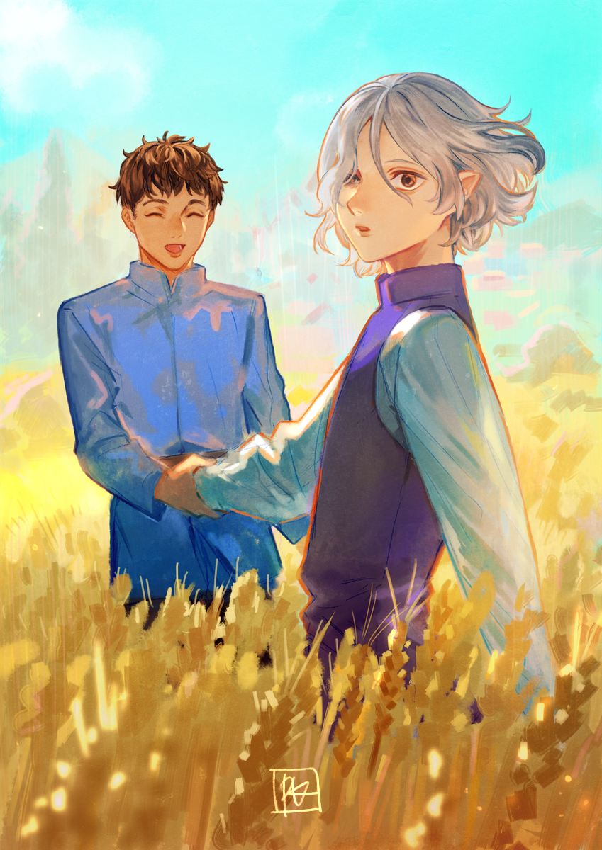 mithrun and kabru (dungeon meshi) drawn by kabe_piko