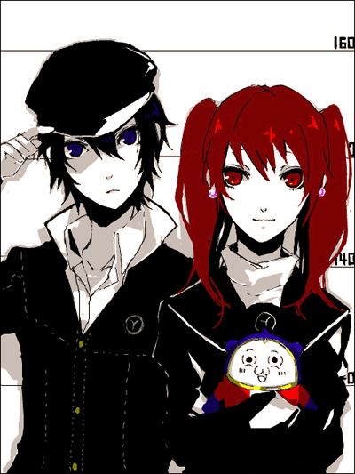 shirogane naoto, kujikawa rise, and kuma (persona and 1 more) drawn by arisaka_ako