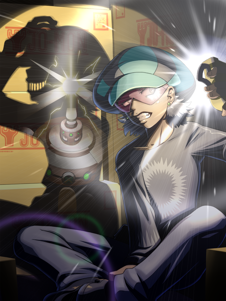 sparkman.exe and terry jomon (mega man and 2 more) drawn by napo