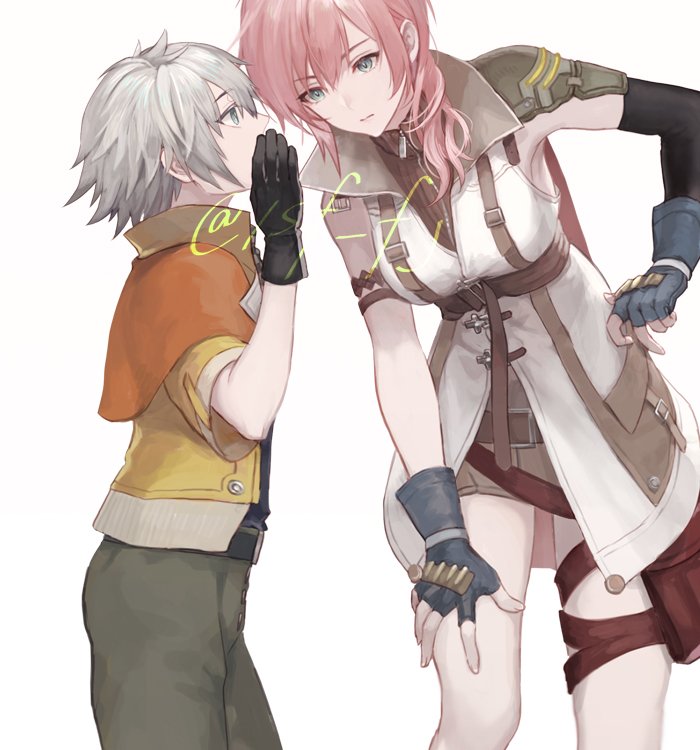 lightning farron and hope estheim (final fantasy and 1 more) drawn by sasanomesi