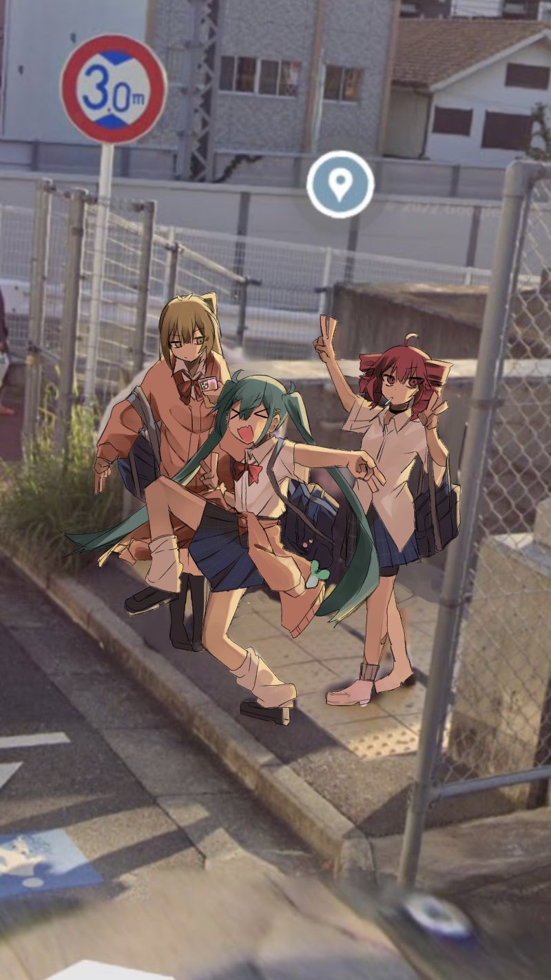 hatsune miku, kasane teto, and akita neru (vocaloid and 2 more) drawn by amkz_0120