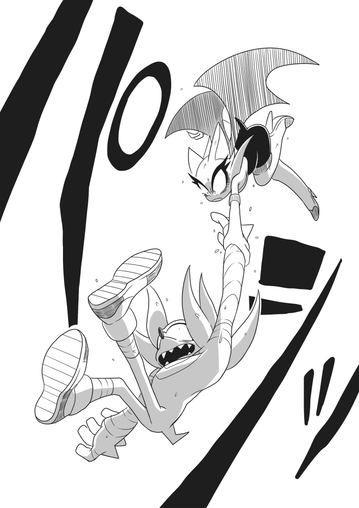 rouge the bat and knuckles the echidna (sonic and 1 more) drawn by gashi-gashi