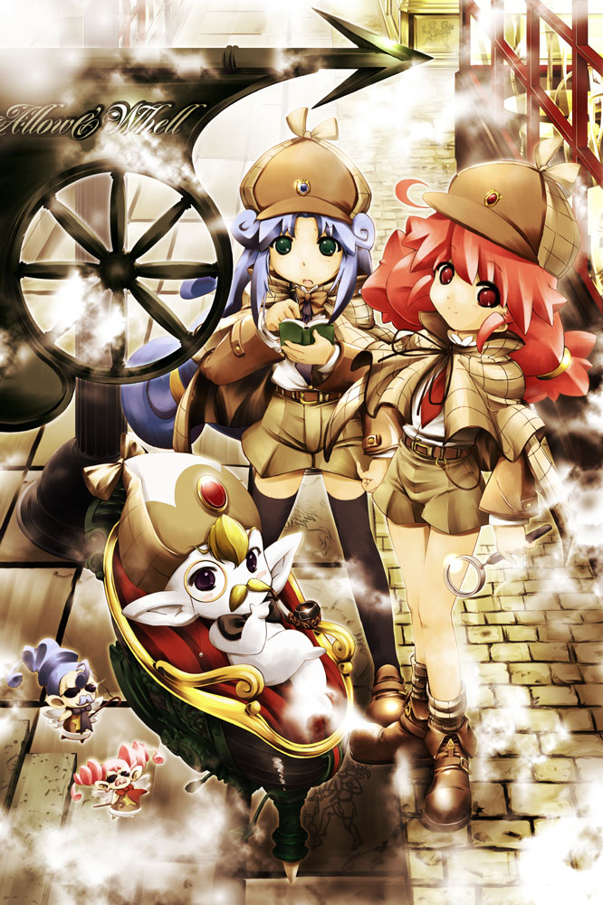 fine, rein, and pumo (fushigiboshi no futago hime) drawn by hamuhamu