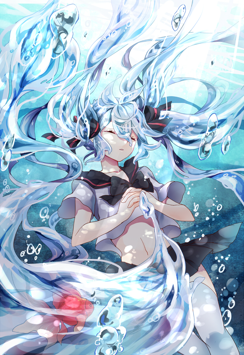 hatsune miku and bottle miku (vocaloid) drawn by iku2727