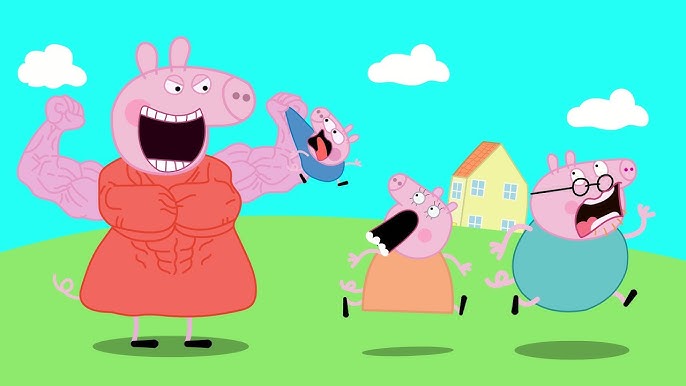 peppa pig, george pig, mummy pig, and daddy pig (peppa pig)