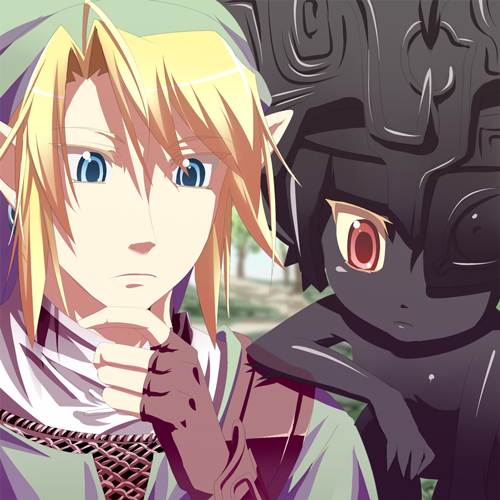 link and midna (the legend of zelda and 1 more) drawn by nekoma_tagi