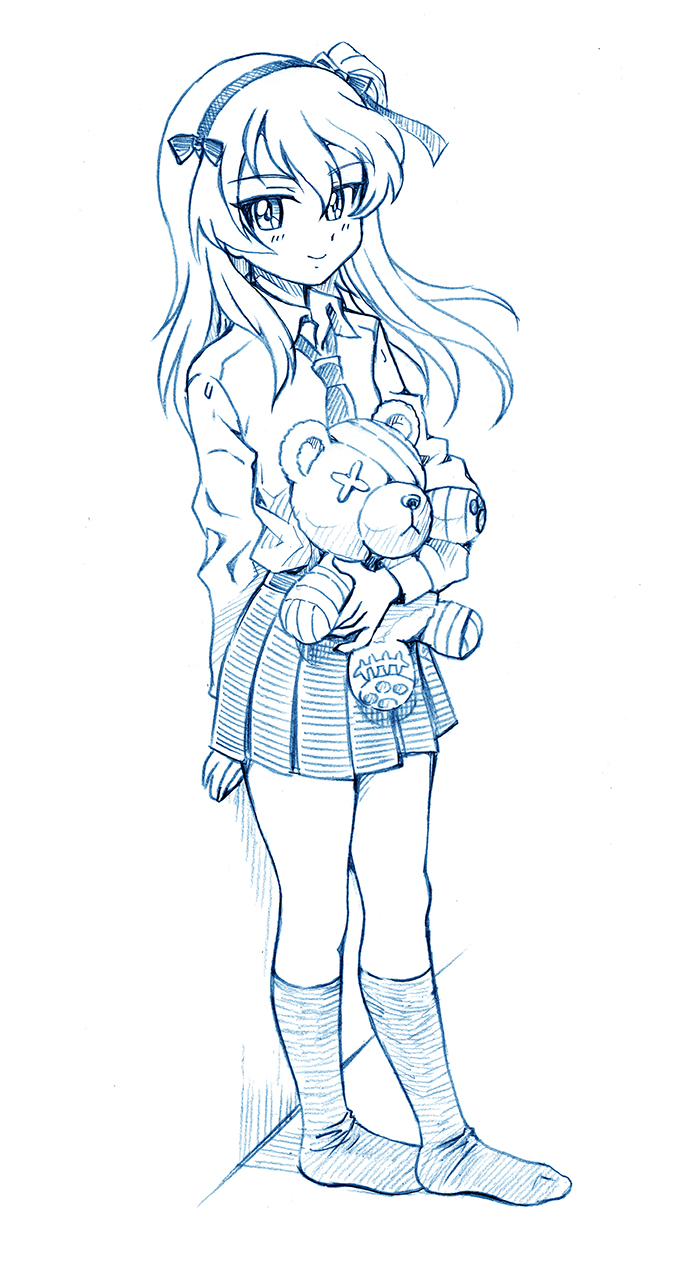 shimada arisu and boko (girls und panzer) drawn by bbb_(friskuser)