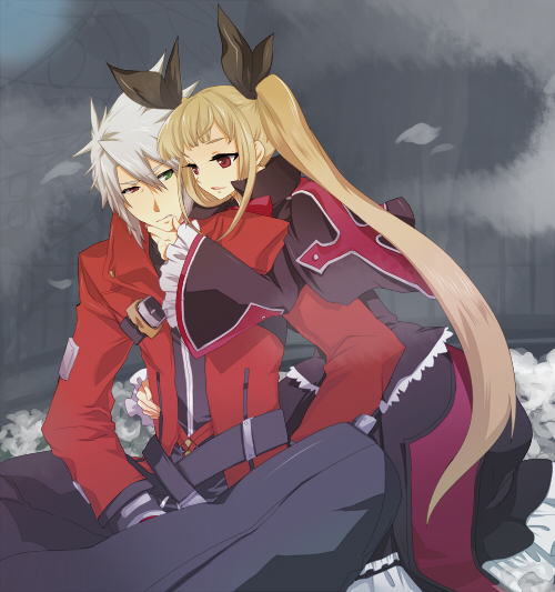 ragna the bloodedge and rachel alucard (blazblue) drawn by akeyume