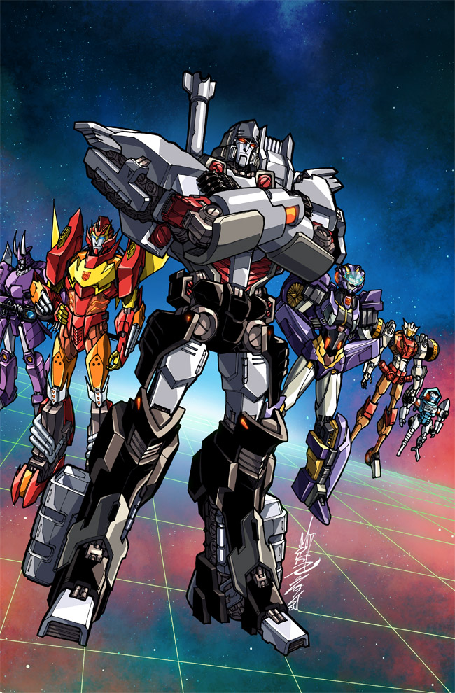 megatron, nautica, rodimus, cyclonus, tailgate, and 1 more (transformers and 1 more) drawn by alex_milne