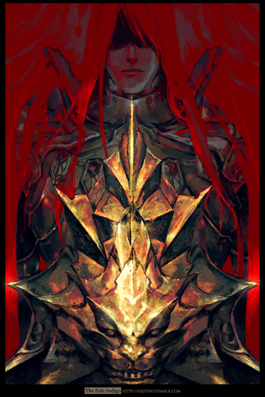 dragon slayer ornstein (dark souls and 1 more) drawn by thepaleindigo