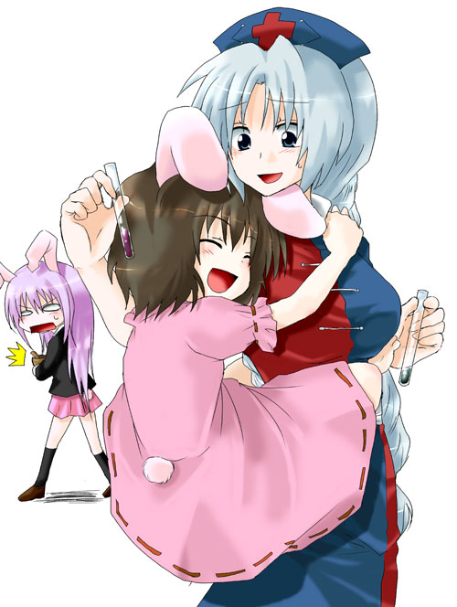 reisen udongein inaba, inaba tewi, and yagokoro eirin (touhou) drawn by unya