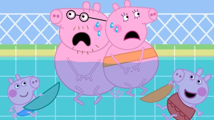 peppa pig, george pig, mummy pig, and daddy pig (peppa pig)