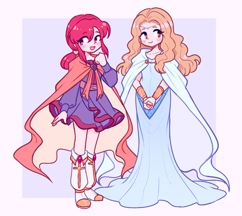 ethlyn and edain (fire emblem and 1 more) drawn by dreamysuite