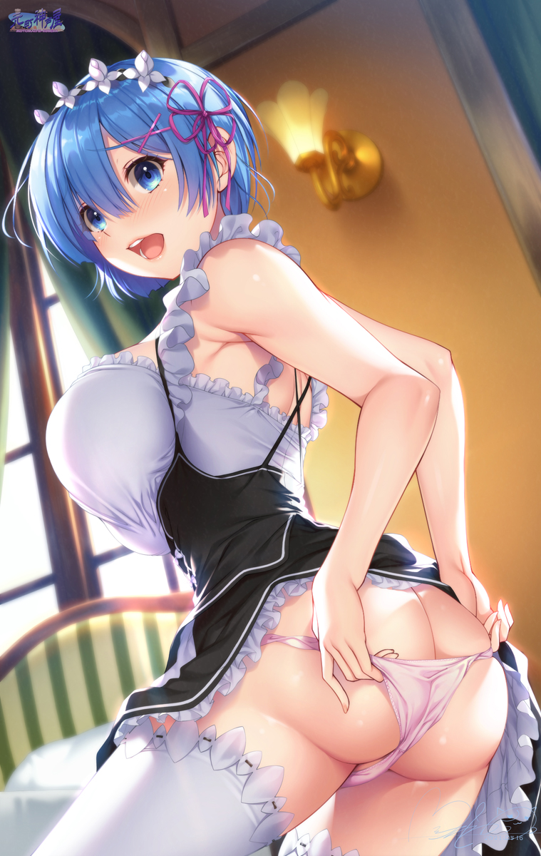 rem (re:zero kara hajimeru isekai seikatsu) drawn by hozumi_kaoru