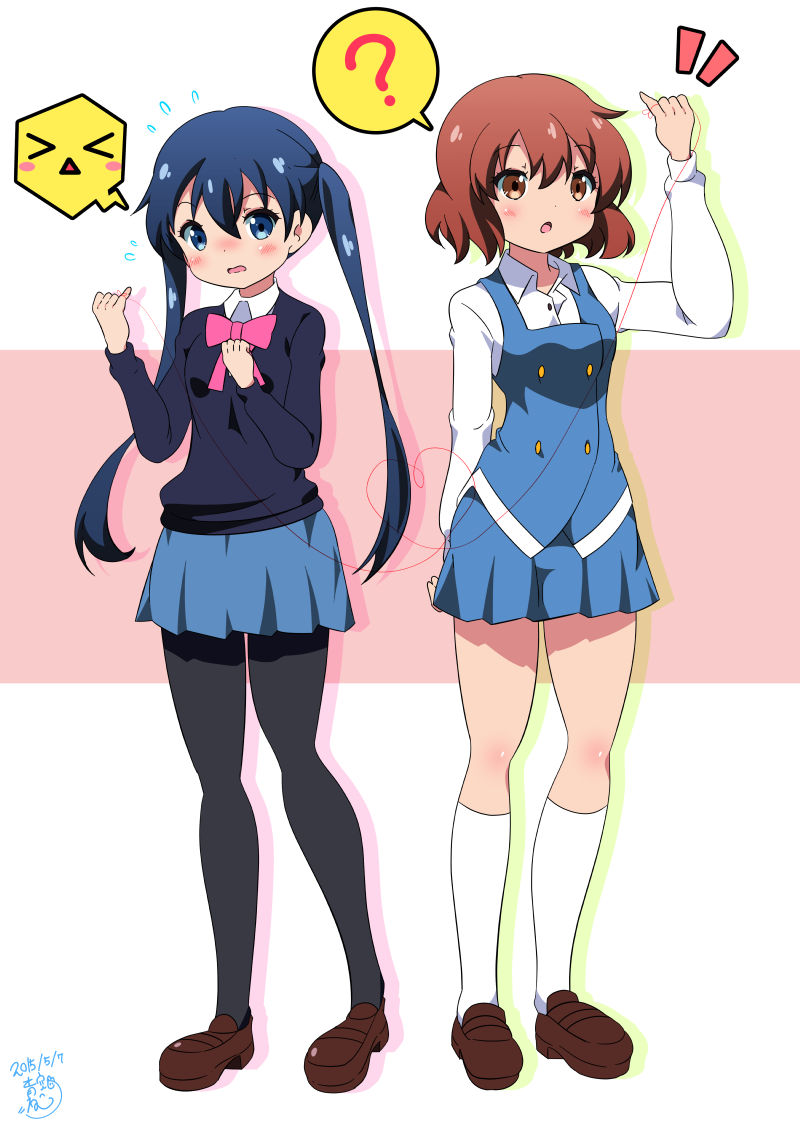 komichi aya and inokuma youko (kin-iro mosaic) drawn by aosora_neko