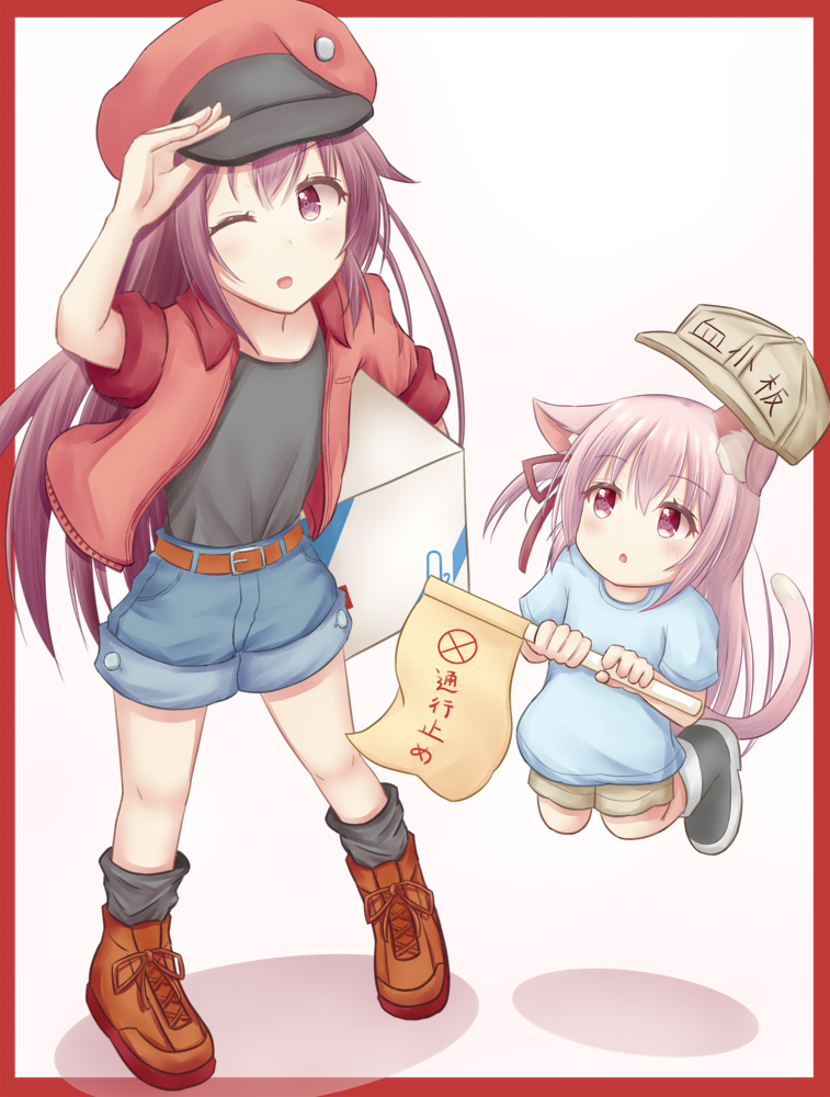 kisaragi, platelet, and red blood cell (kantai collection and 2 more) drawn by minakami_mimimi