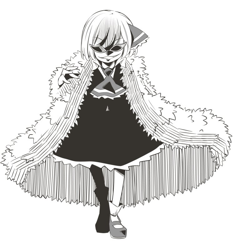rumia and donquixote doflamingo (touhou and 1 more) drawn by jagabutter