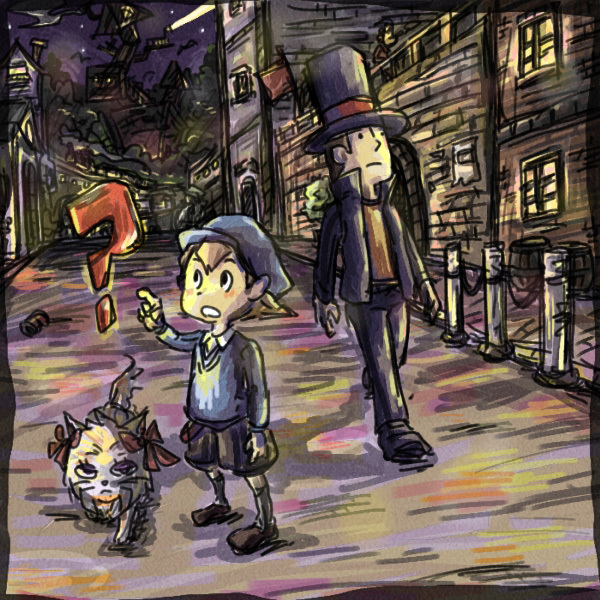 hershel layton and luke triton (professor layton) drawn by marukei_(kuramaruk)