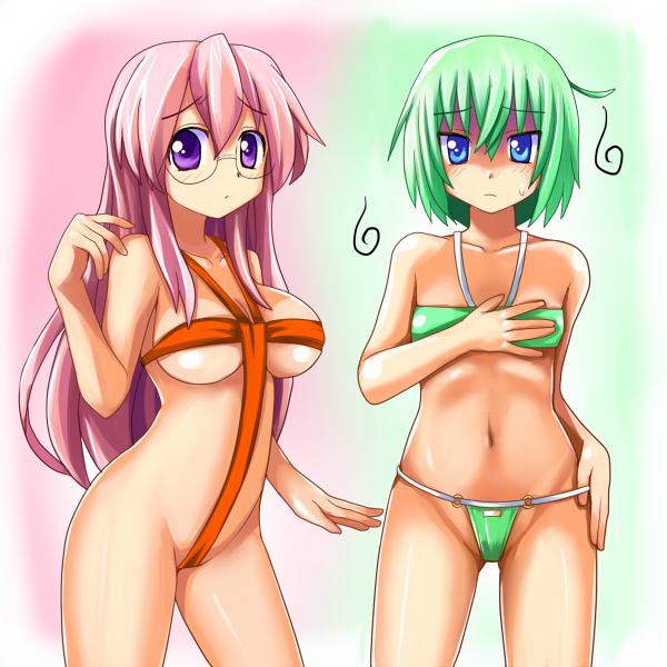 takara miyuki and iwasaki minami (lucky star) drawn by miru