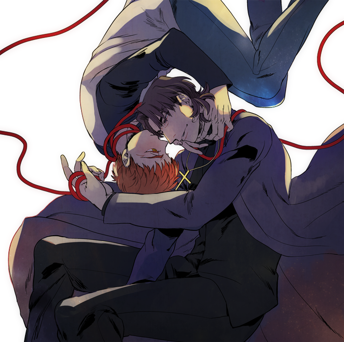 emiya shirou and kotomine kirei (fate and 1 more) drawn by ido_(nothing679)