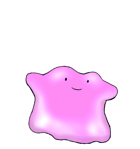 eevee, ditto, and transformed ditto (pokemon) drawn by redjiggs