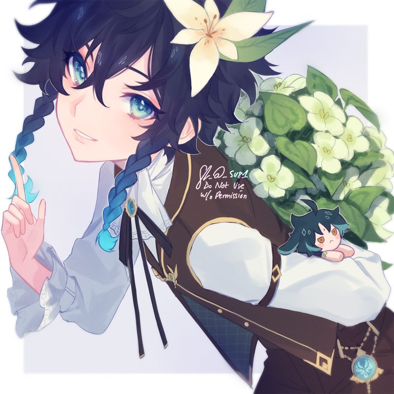 venti and xiao (genshin impact) drawn by suke_81