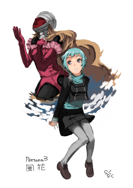yamagishi fuuka and lucia (persona and 1 more) drawn by rkrk