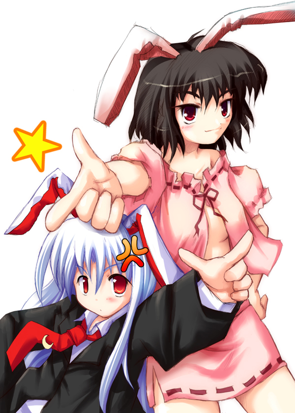 reisen udongein inaba and inaba tewi (touhou) drawn by ai_takurou