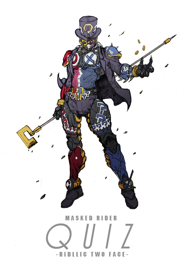 kamen rider quiz (kamen rider and 1 more) drawn by zakkizaki