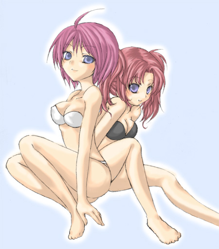 lunamaria hawke and meyrin hawke (gundam and 2 more)