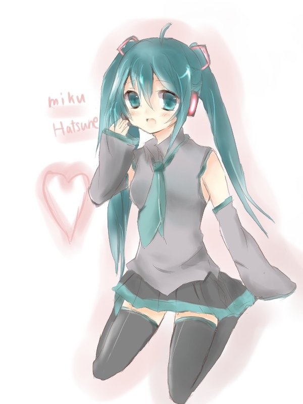 hatsune miku (vocaloid) drawn by juu_yoru_tabo