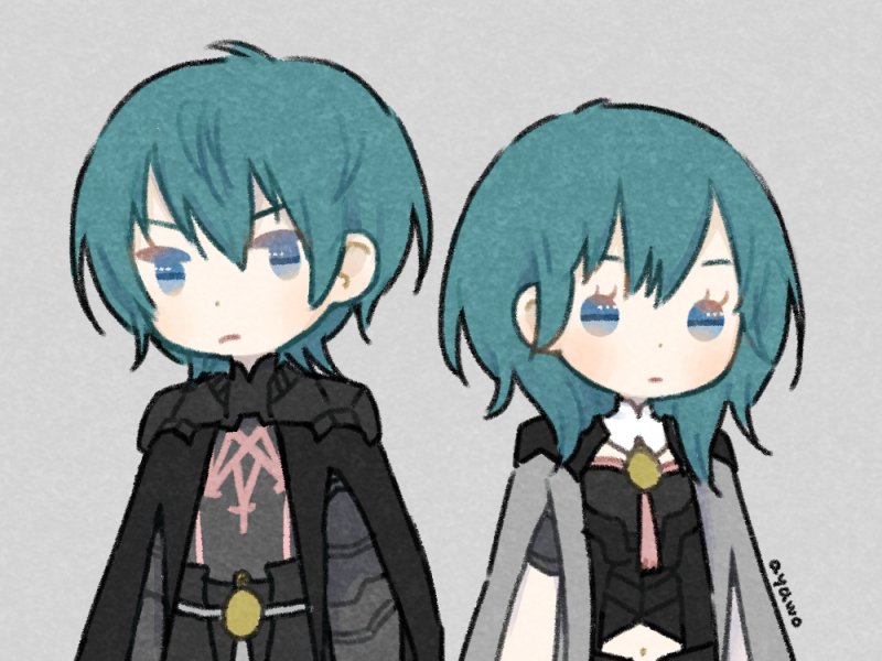 female byleth and male byleth (fire emblem and 1 more) drawn by ayawo