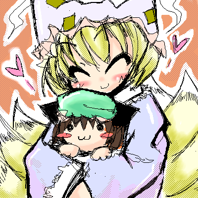 yakumo ran and chen (touhou) drawn by ai_takurou