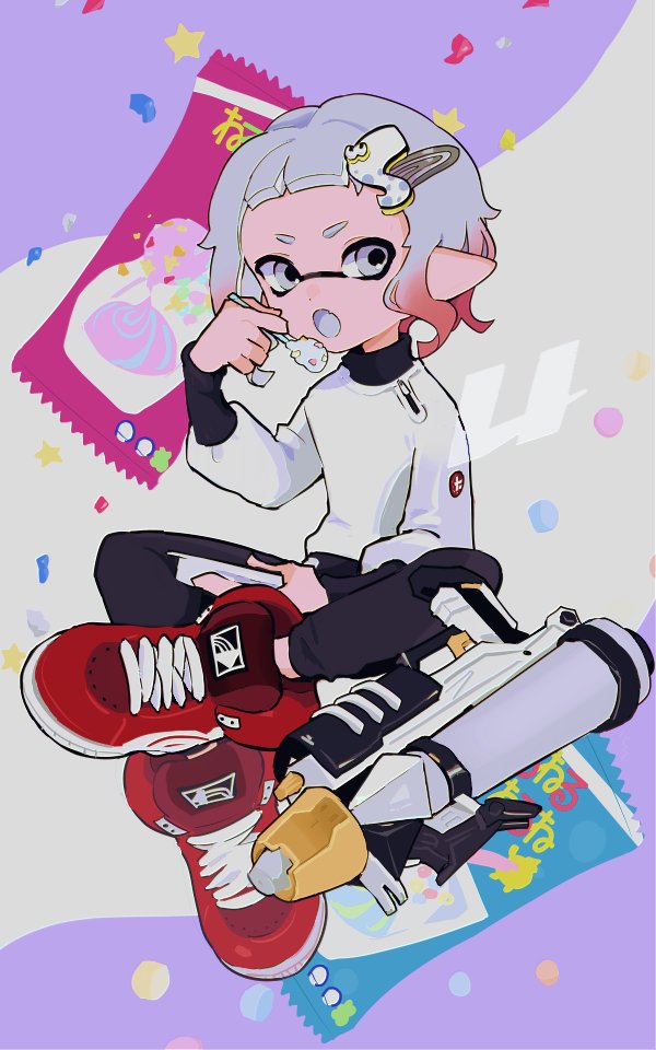inkling player character and inkling girl (splatoon) drawn by imaikuy0