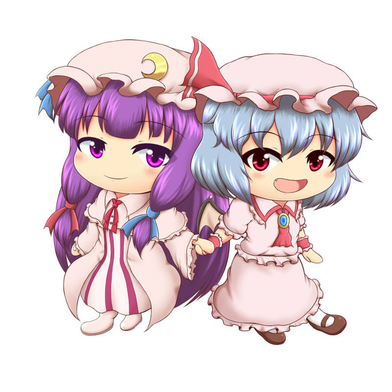 remilia scarlet and patchouli knowledge (touhou) drawn by renboruto