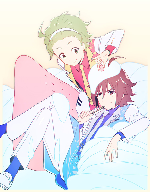 amagase touma and mitarai shouta (idolmaster and 1 more) drawn by 11kkr