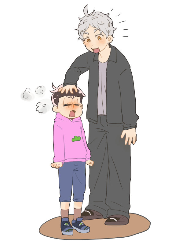 matsuno todomatsu, sugawara koushi, and irino miyu (osomatsu and 3 more) drawn by akagi_kyou