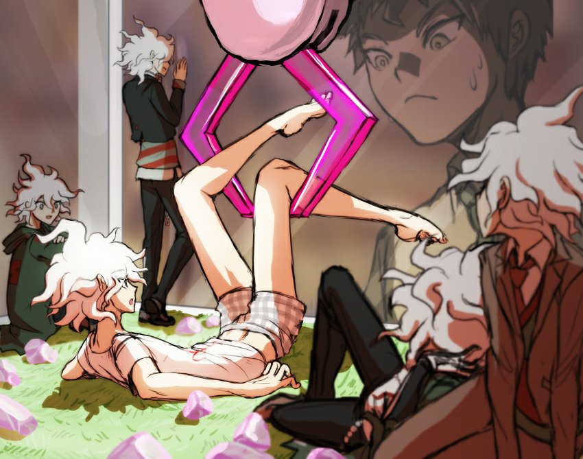 komaeda nagito, hinata hajime, and servant (danganronpa and 3 more) drawn by yandr4hope