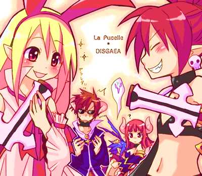 etna, flonne, laharl, prier, maou prier, and 1 more (disgaea and 2 more) drawn by tsuyuka_(sunny_spot)