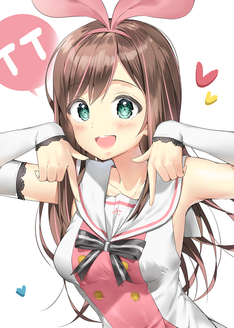 kizuna ai (kizuna ai inc.) drawn by h_shai