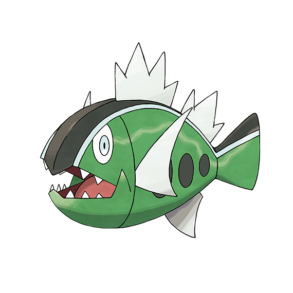 basculin (pokemon and 1 more) drawn by sugimori_ken