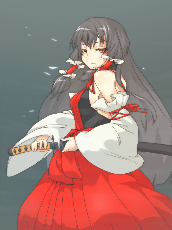sendai hakurei no miko (original and 2 more) drawn by michikusa_(roadksa)