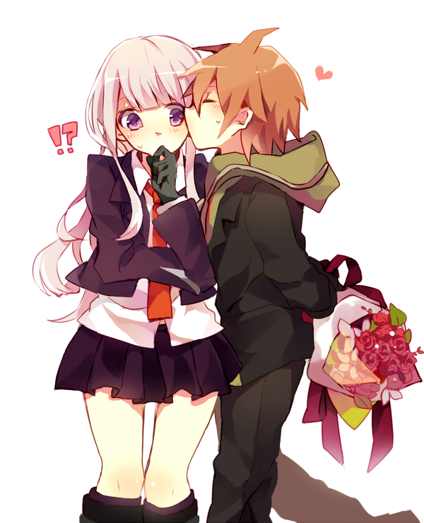 kirigiri kyoko and naegi makoto (danganronpa and 1 more) drawn by makoji_(yomogi)