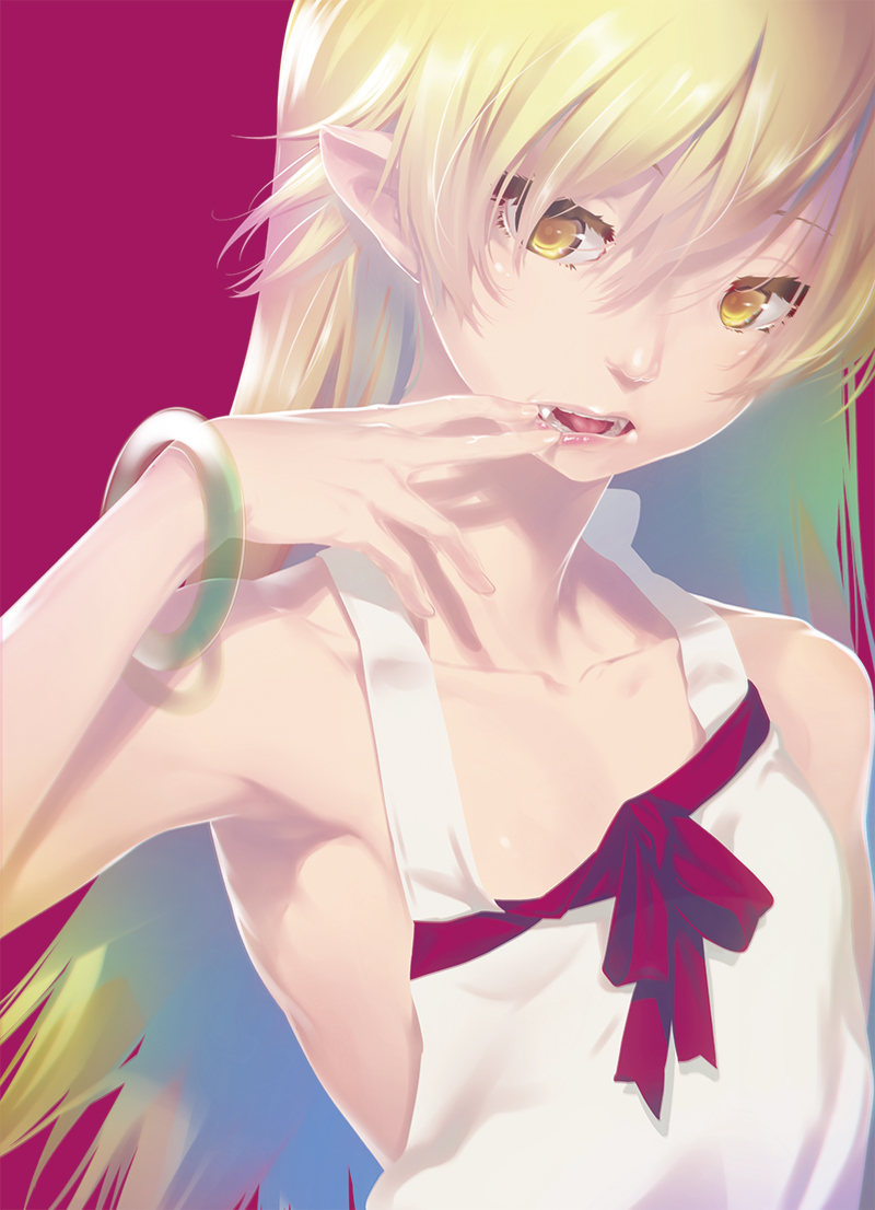 oshino shinobu (monogatari and 1 more) drawn by nilitsu