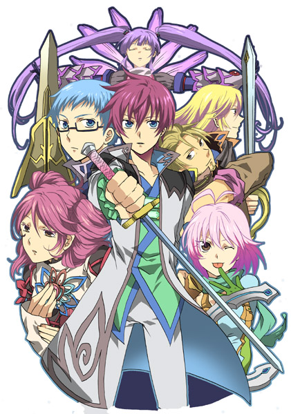 sophie, asbel lhant, cheria barnes, pascal, hubert ozwell, and 2 more (tales of and 1 more) drawn by sinaooo
